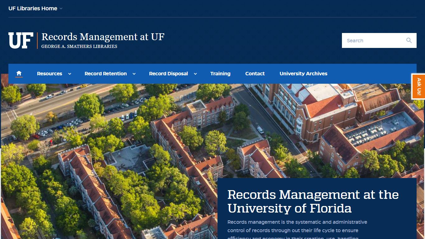 Records Management at UF » UF Libraries » University of ...